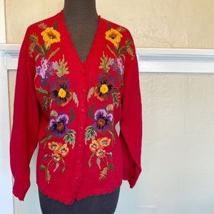 Vintage Susan Bristol New Traditions Embroidered Cottagecore